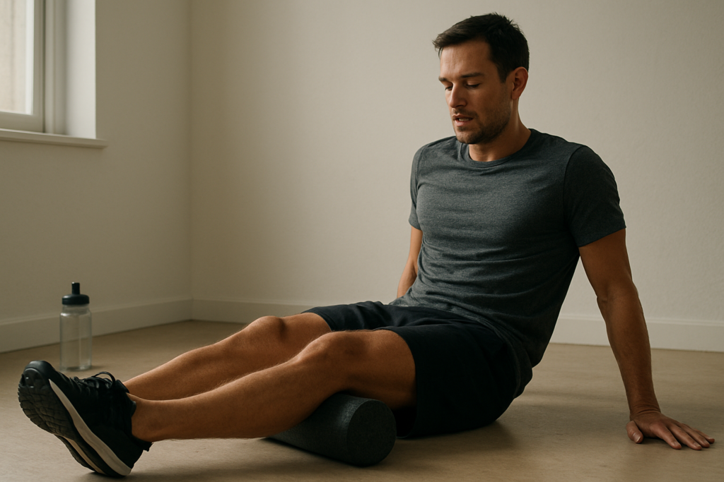 Le rouleau de massage pour des jambes légères